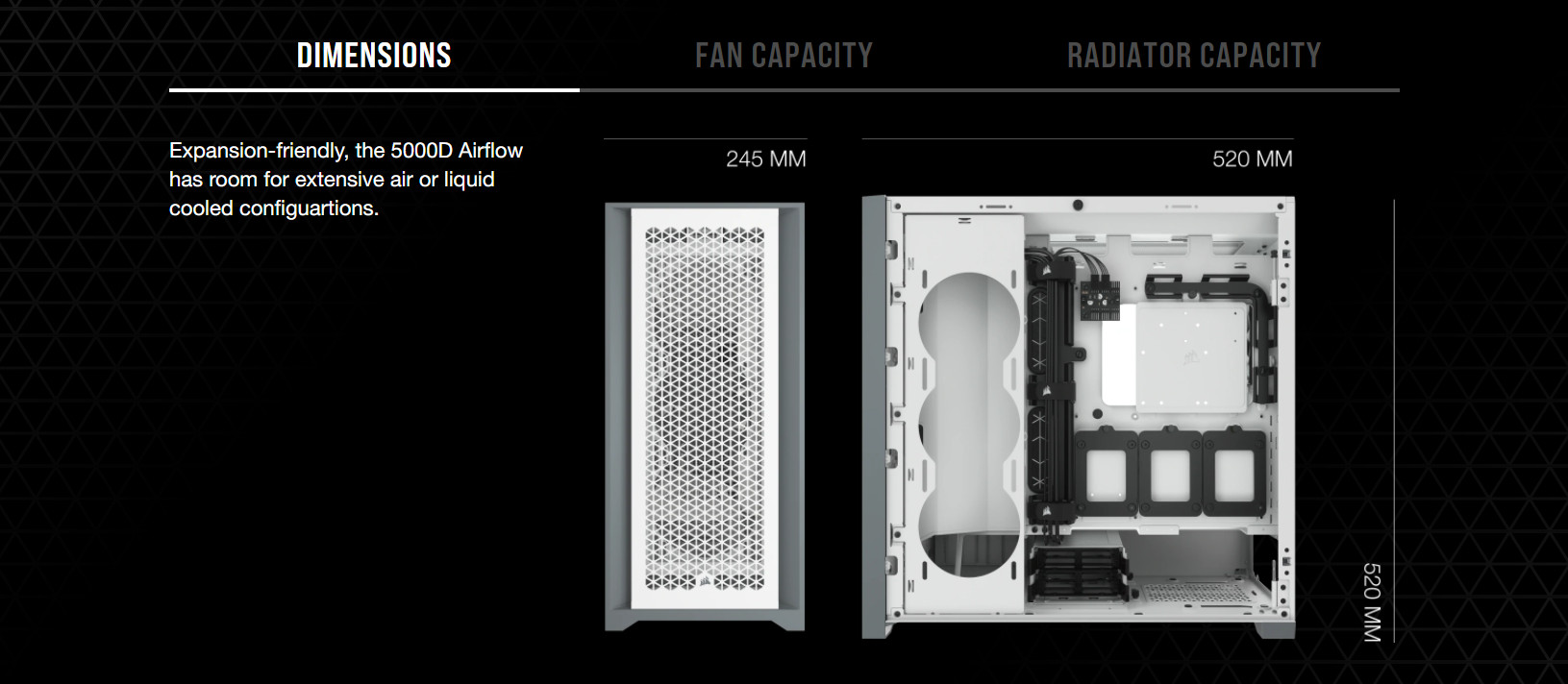 Vỏ máy tính Corsair 5000D Airflow TG White giới thiệu 6